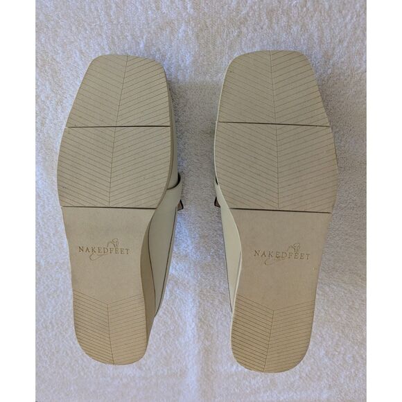 NAKED FEET - ELECT in chamois platform loafers/mules   Sz  9.5M - Picture 7 of 10